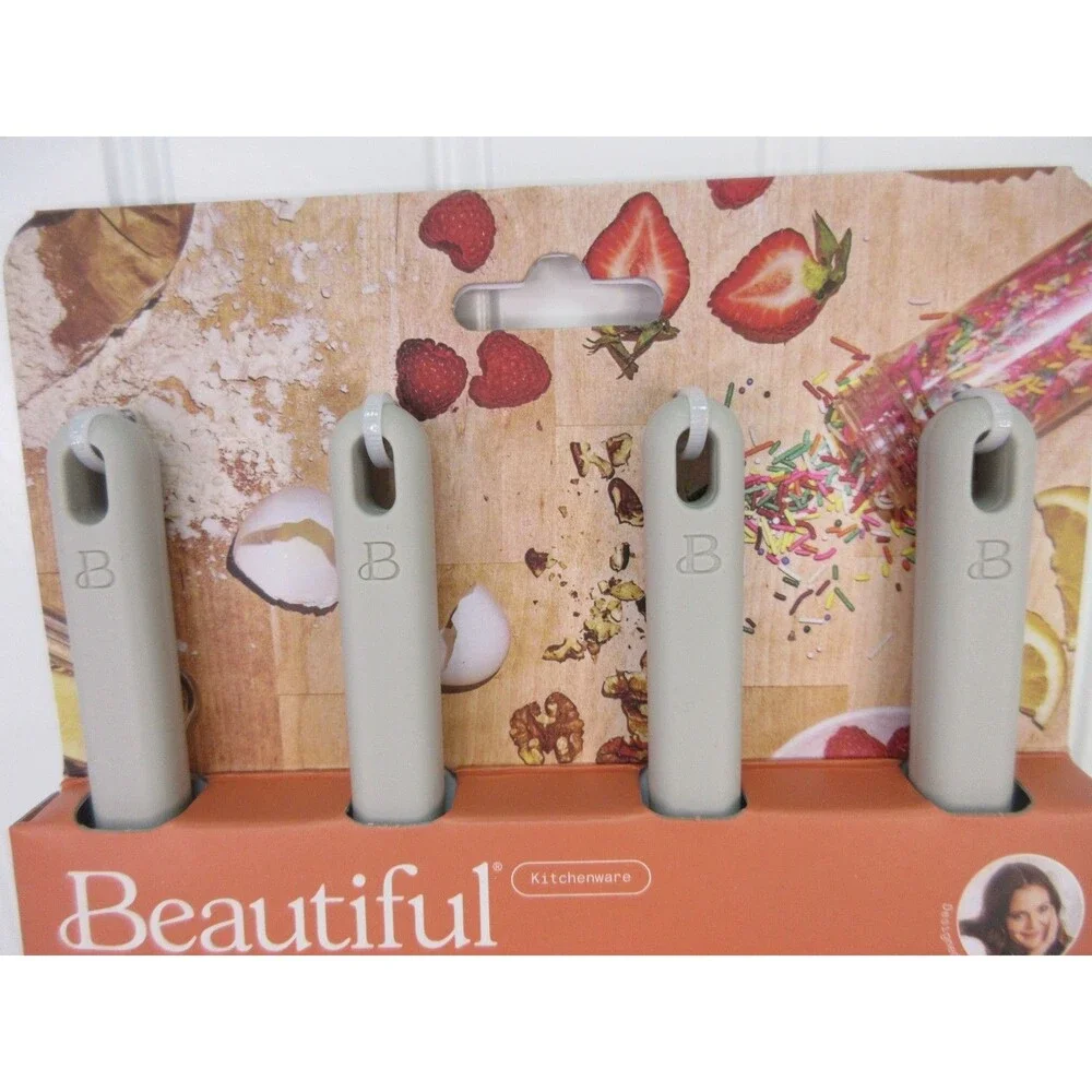 Beautiful Silicone Mini Kitchen Utensil 4Pc Set Porcini Taupe by Drew Barry